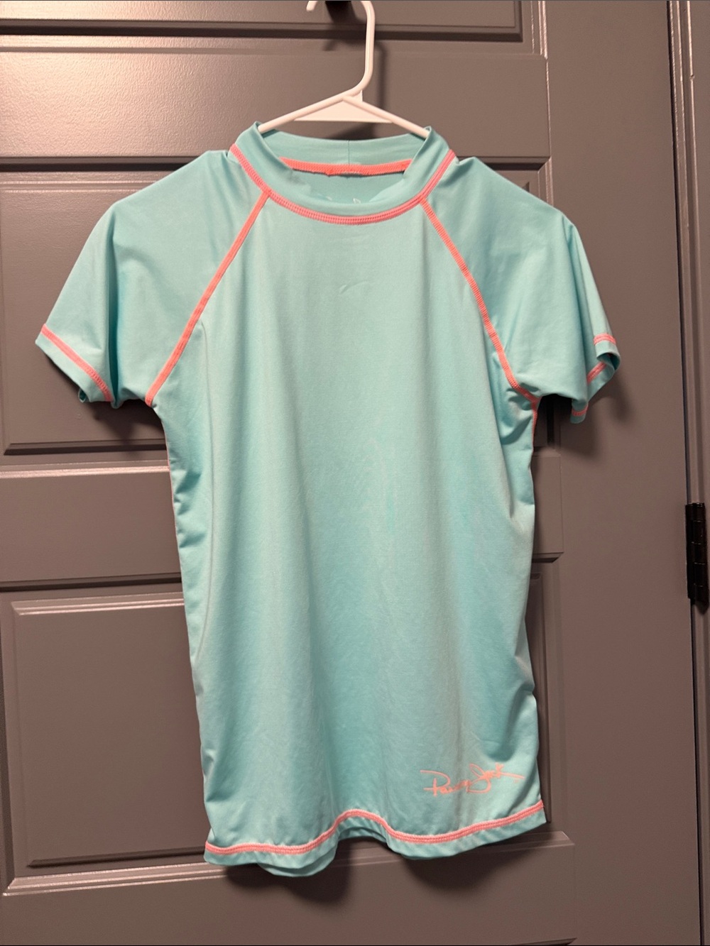Panama Jack Aqua Short Sleeve Rash Guard Swim Shirt MEDIUM